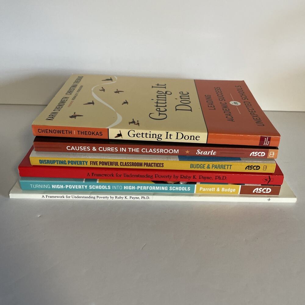 Lot Of 6 Education Books Overcoming Poverty And Classroom Improvement Teacher